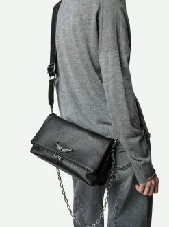 Hot Zadig & Voltaire Swing Your Wings Rocky BagICONIC Noirsilver